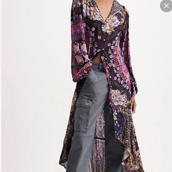 Free People Dresses & Skirts - NWOT Free People Purple Floral Marais Mid Dress
